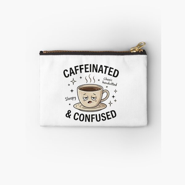 Item preview, Caffeinated & Confused — Funny Coffee Lover Design designed and sold by Tipsy24.