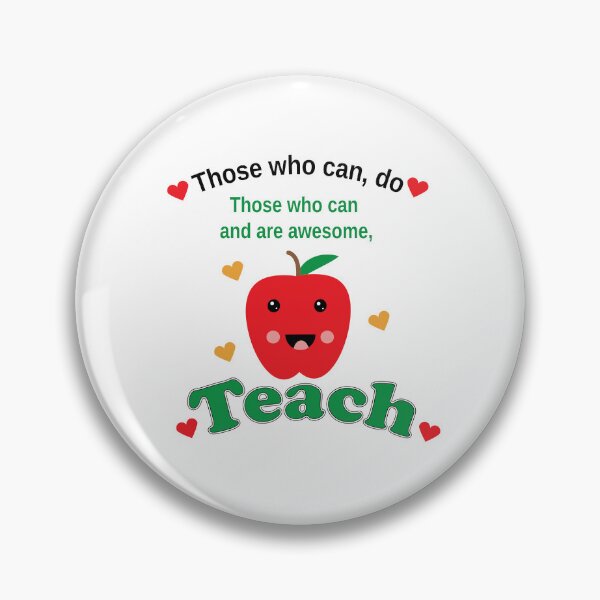 Item preview, Cute Teacher Apple – Those Who Can and Are Awesome Teacher Appreciation Design designed and sold by ValeriesGallery.