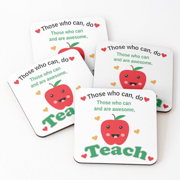 Item preview, Cute Teacher Apple – Those Who Can and Are Awesome Teacher Appreciation Design designed and sold by ValeriesGallery.