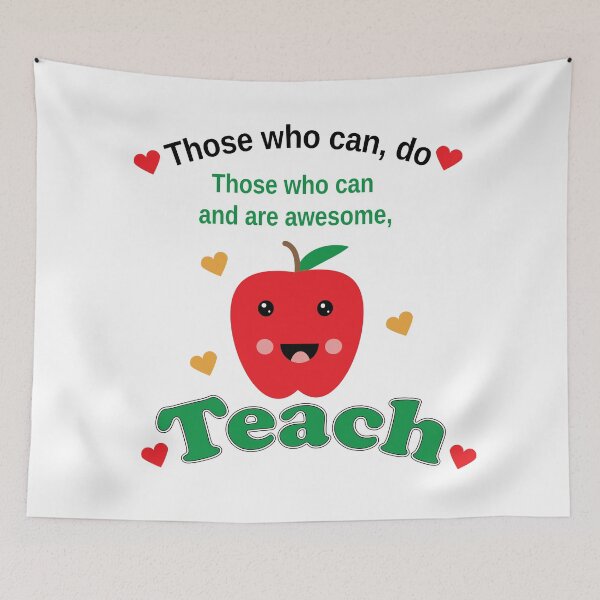 Item preview, Cute Teacher Apple – Those Who Can and Are Awesome Teacher Appreciation Design designed and sold by ValeriesGallery.
