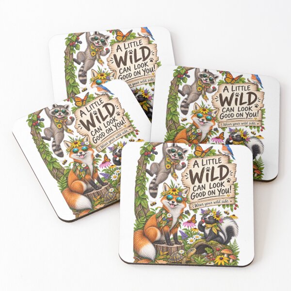 Item preview, A Little Wild Can Look Good on You | Wear Your Wild Side designed and sold by Whiskered Garden Studio.