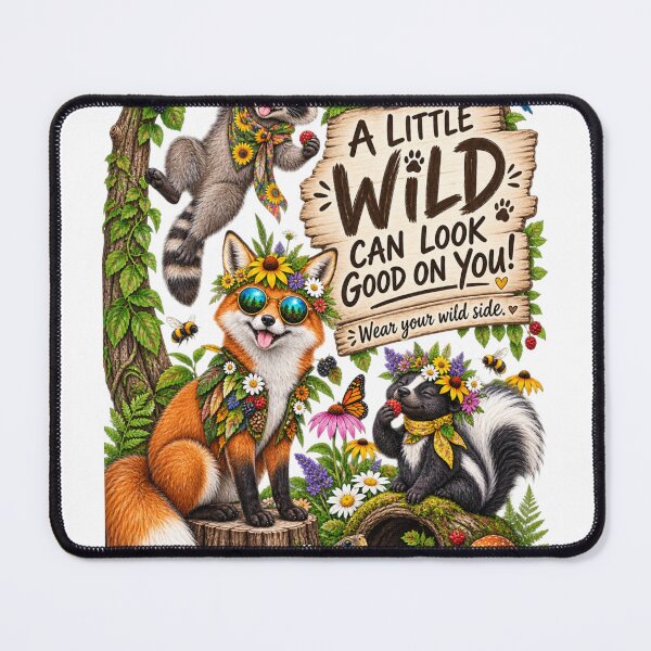 Item preview, A Little Wild Can Look Good on You | Wear Your Wild Side designed and sold by Whiskered Garden Studio.