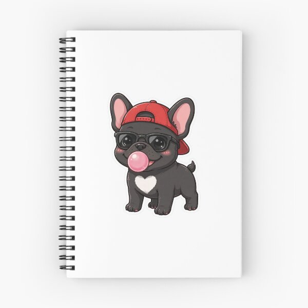 Item preview, Black French Bulldog with Red Cap and Bubblegum - Cool Streetwear Frenchie Sticker designed and sold by PrettyCrypt.