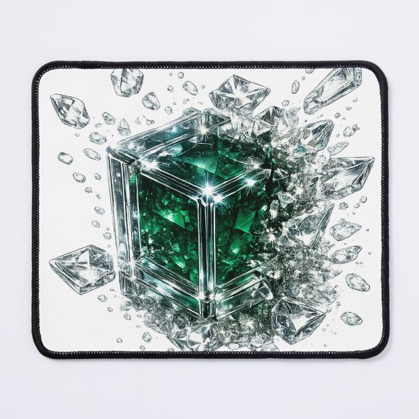 Item preview, Shattered Emerald Glass Cube designed and sold by LiMarchee.