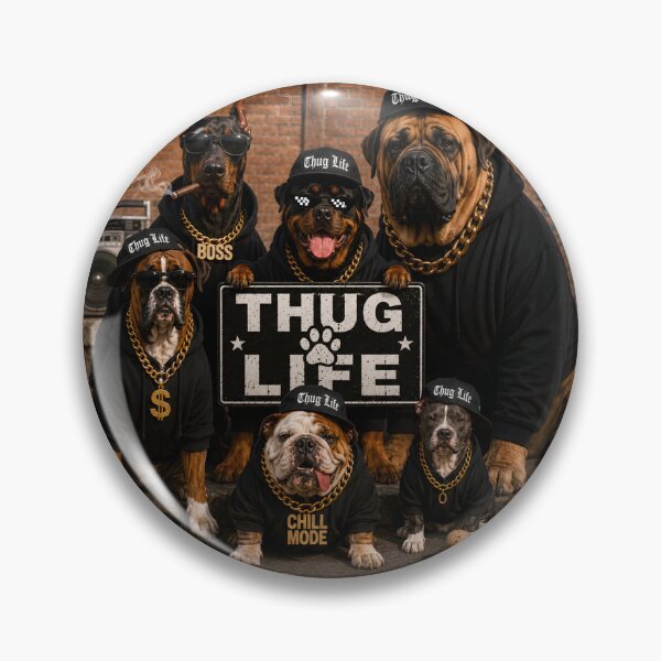 Item preview, Thug Life Dogs – Only Treats, No Rules | Funny Gangster Dog Streetwear designed and sold by Imagetore.