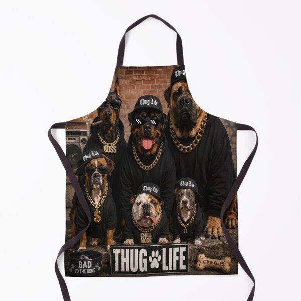 Item preview, Thug Life Dogs – Only Treats, No Rules | Funny Gangster Dog Streetwear designed and sold by Imagetore.