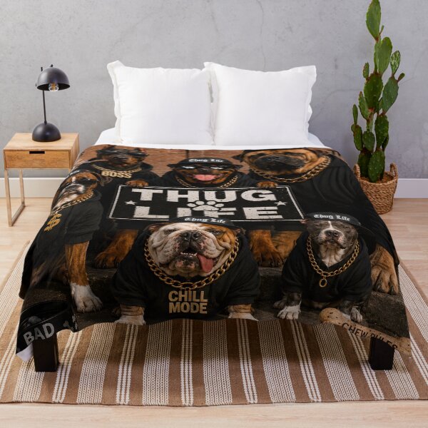 Item preview, Thug Life Dogs – Only Treats, No Rules | Funny Gangster Dog Streetwear designed and sold by Imagetore.
