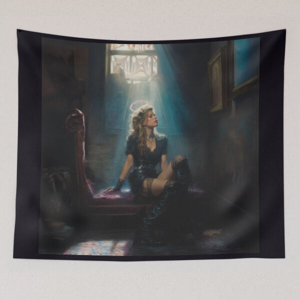 Item preview, Gothic Woman Beneath a Glowing Halo designed and sold by Shannon Hilson.