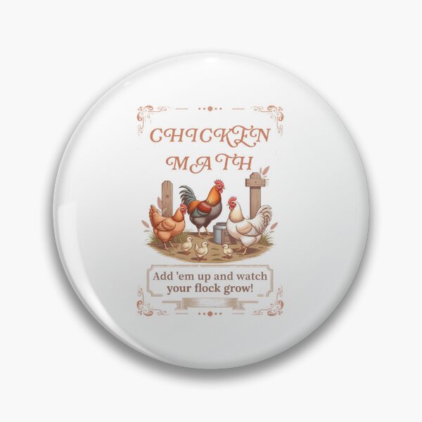 Item preview, Chicken Math  Vintage farm Style designed and sold by Bennie Singh.
