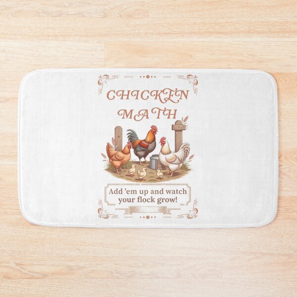 Item preview, Chicken Math  Vintage farm Style designed and sold by Bennie Singh.
