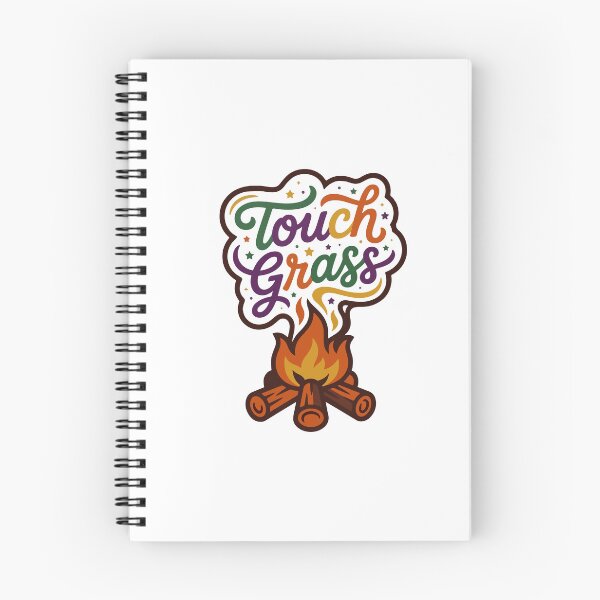 Item preview, Campfire Touch Grass Outdoor Adventure Retro Design designed and sold by AliveStyle.