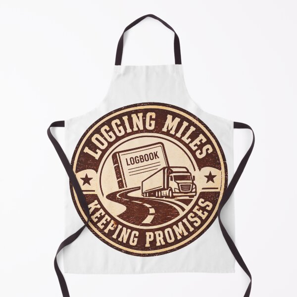 Item preview, Logging Miles Keeping Promises - Vintage Trucker Logbook Badge designed and sold by Haque Designs.