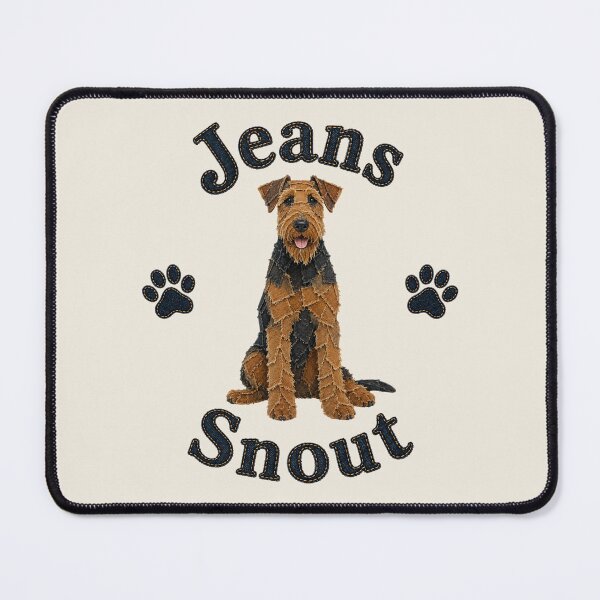Item preview, Airedale Terrier Denim Patch Art designed and sold by JeanSnout.