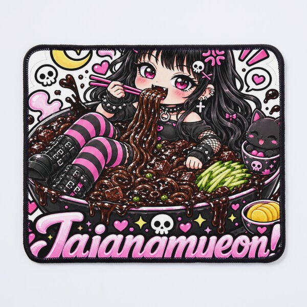 Item preview, Goth Food Gremlin Loves Jajangmyeon designed and sold by AnnekeJordaan.