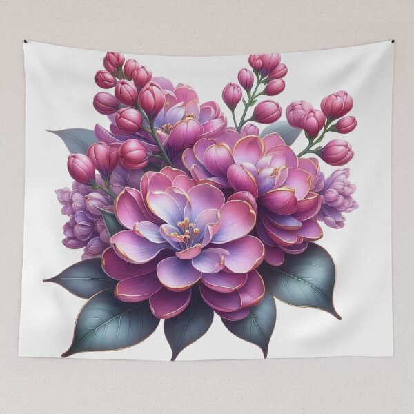 Item preview, Enchanted Violet Blossom Bouquet designed and sold by sariptadinjala.