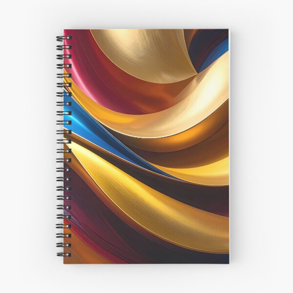 Item preview, Abstract Flowing Gold Red Blue Wave Artwork designed and sold by BetweenForms.