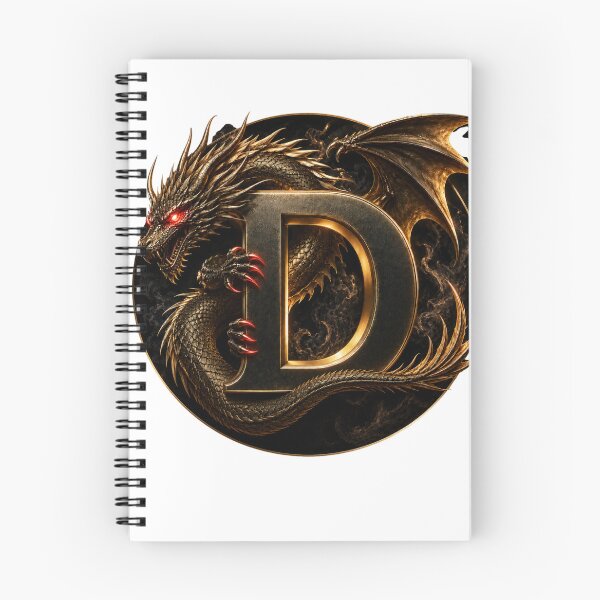 Item preview, Epic Gold Dragon Letter D Monogram  designed and sold by LC&LCPlatform.