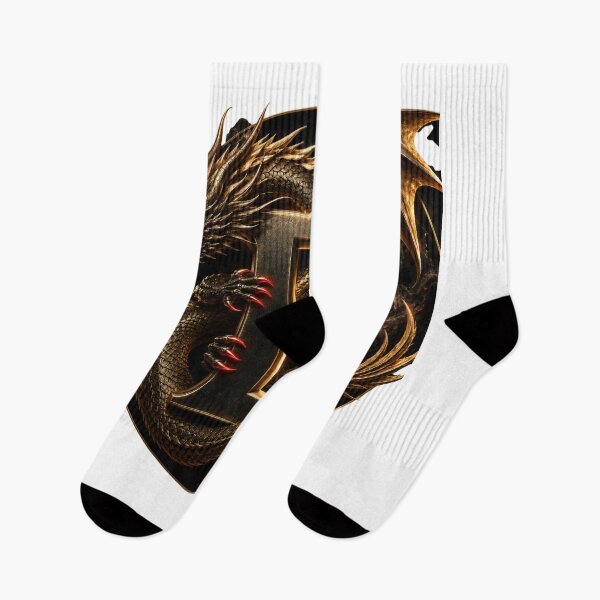 Item preview, Epic  Gold Dragon Letter D Monogram  designed and sold by LC&LCPlatform.