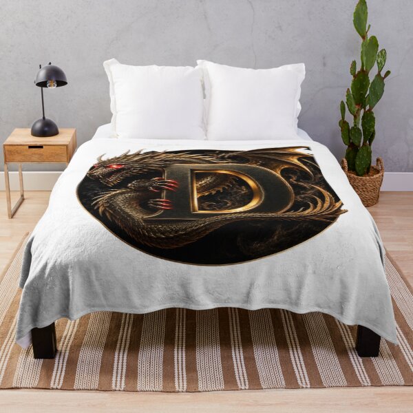 Item preview, Epic Gold Dragon Letter D Monogram designed and sold by LC&LCPlatform.