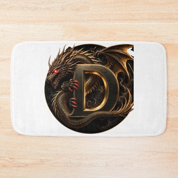 Item preview, Epic Gold Dragon Letter D Monogram  designed and sold by LC&LCPlatform.