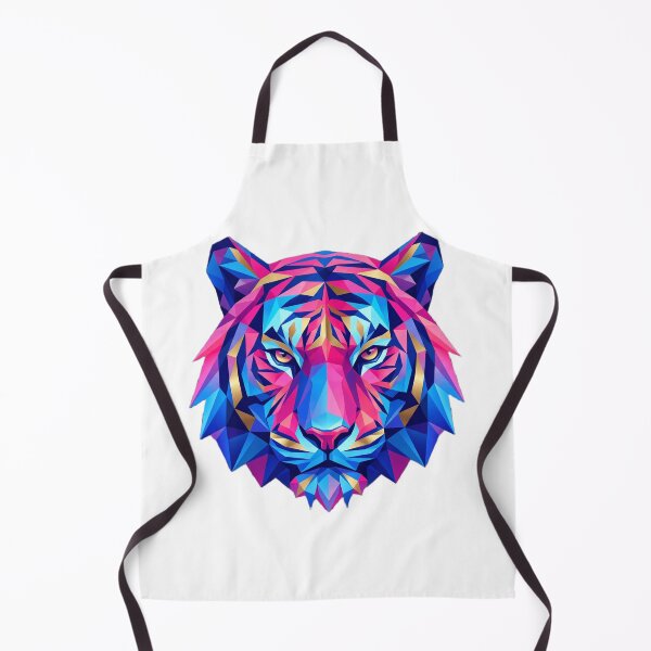 Item preview, Futuristic Low Poly Tiger Blue Pink Gold designed and sold by larbimalki.