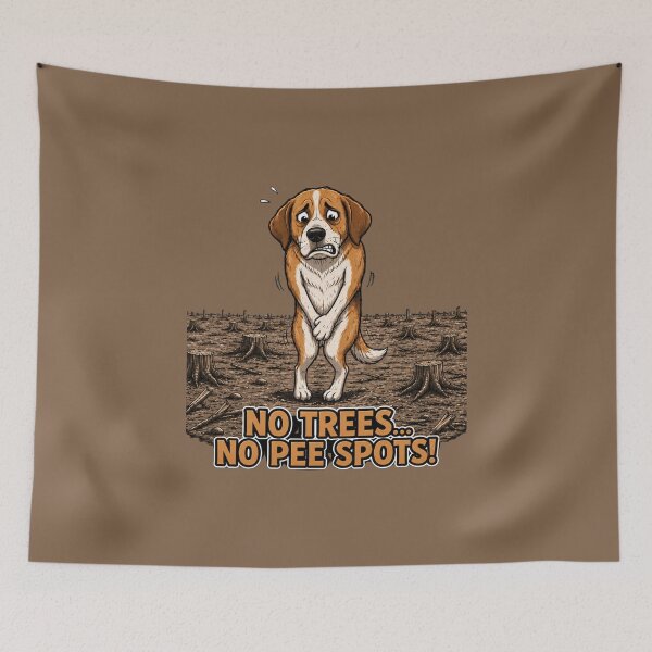 Item preview, No Trees... No Pee Spots! Funny Dog Environmental Humor designed and sold by Alpine-Ink.