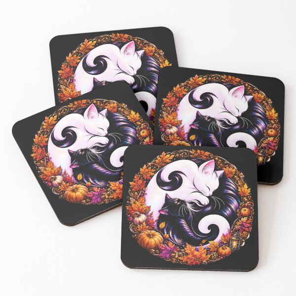 Item preview, ⚖️ PURRFECTLY BALANCED COLLECTION ⚖️ - FOUR SEASONS CATS - Autumn Leaves designed and sold by WheelieGdArt.