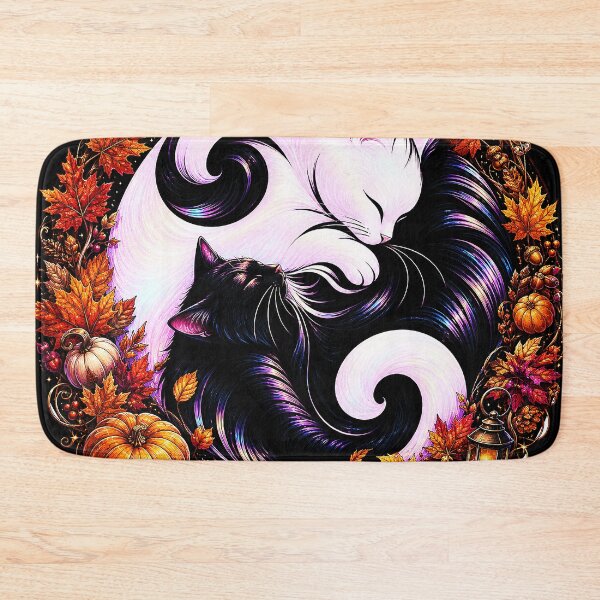 Item preview, ⚖️ PURRFECTLY BALANCED COLLECTION ⚖️ - FOUR SEASONS CATS - Autumn Leaves designed and sold by WheelieGdArt.