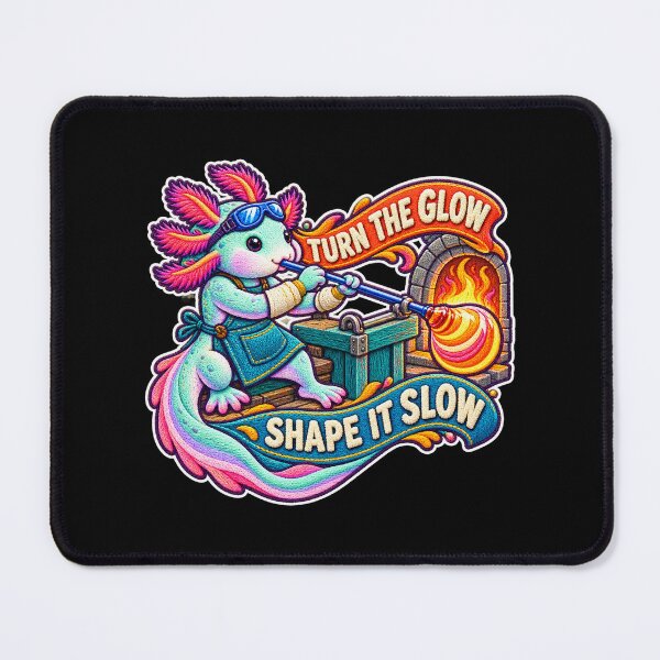 Item preview, Labor Day Axolotl Glassblower – Turn the Glow Shape It Slow designed and sold by Jaani-T.