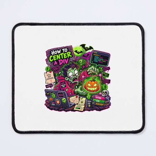 Item preview, Center A Div Nightmare Zombie Halloween T-Shirt and Sticker designed and sold by PixelForge Studio2.