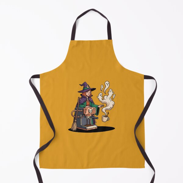 Item preview, Witch Barista Brewing Ghost Espresso Coffee Maker Halloween Art designed and sold by Rare By Hero.