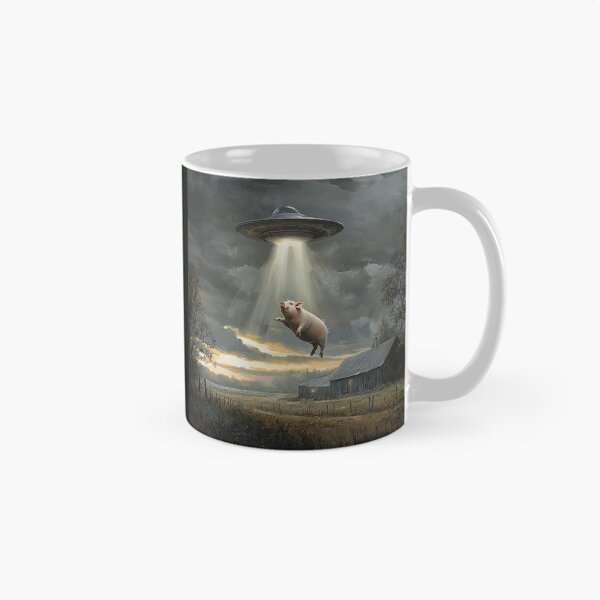 Item preview, UFO Abducting a Pig from a Farm designed and sold by Shannon Hilson.