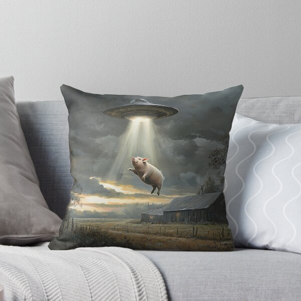Item preview, UFO Abducting a Pig from a Farm designed and sold by Shannon Hilson.