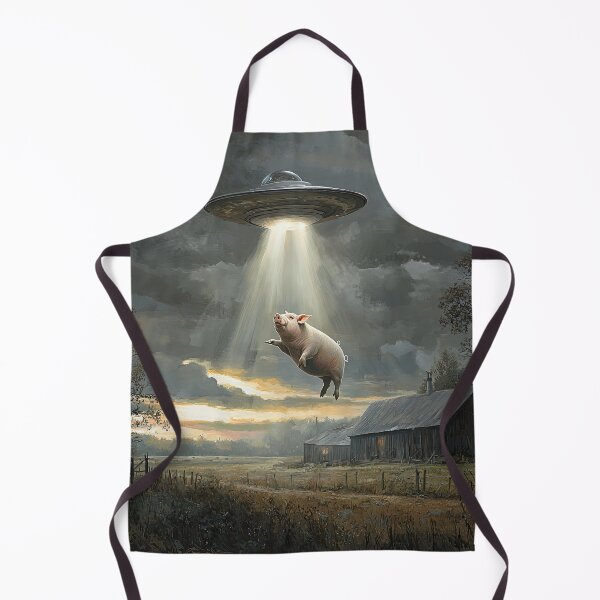 Item preview, UFO Abducting a Pig from a Farm designed and sold by Shannon Hilson.