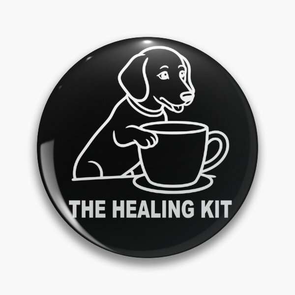 Item preview, The Healing Kit Cute Dog Coffee Mug White Outline Art designed and sold by The Bold Line Studio.