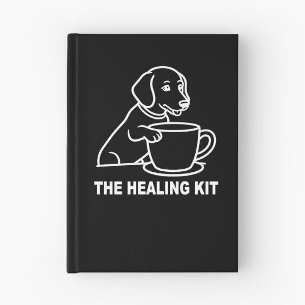 Item preview, The Healing Kit Cute Dog Coffee Mug White Outline Art designed and sold by The Bold Line Studio.