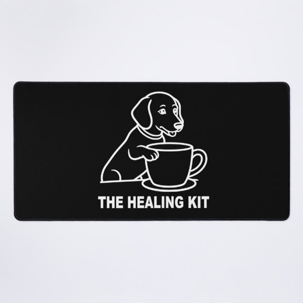 Item preview, The Healing Kit Cute Dog Coffee Mug White Outline Art designed and sold by The Bold Line Studio.