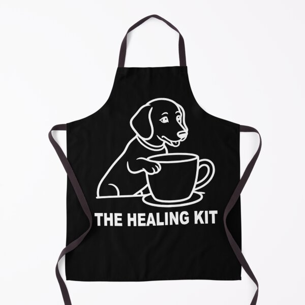 Item preview, The Healing Kit Cute Dog Coffee Mug White Outline Art designed and sold by The Bold Line Studio.