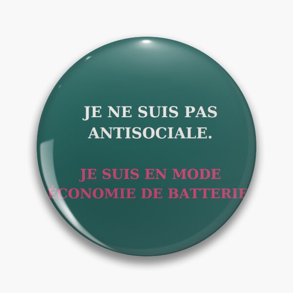 Item preview, I'm not antisocial, I'm just in battery-saving mode - Humorous quote designed and sold by VYNCERA.