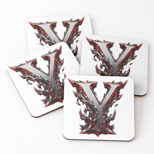 Item preview, Crimson Steel Alphabet of Power Letter Y designed and sold by BlissBlvdShop.