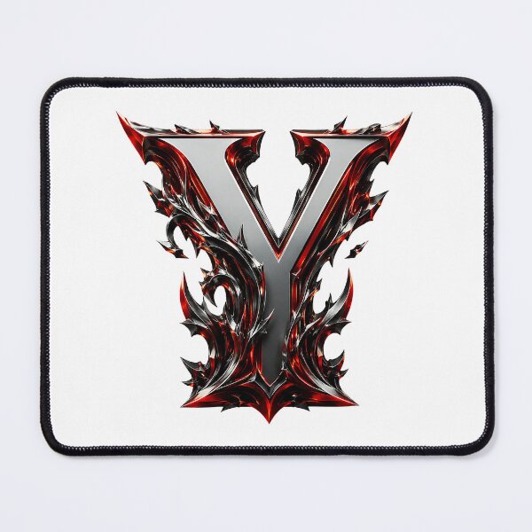 Item preview, Crimson Steel Alphabet of Power Letter Y designed and sold by BlissBlvdShop.