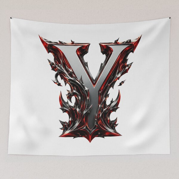 Item preview, Crimson Steel Alphabet of Power Letter Y designed and sold by BlissBlvdShop.