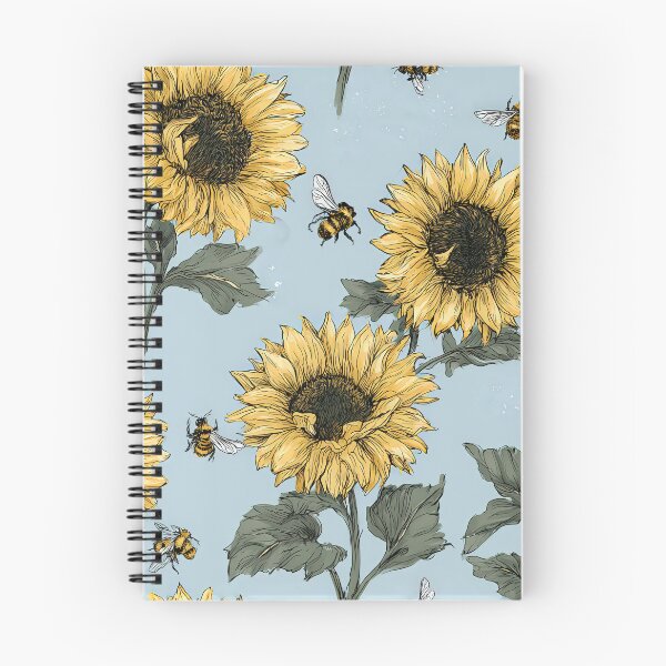 Item preview, Blooming Sunflower Stalks & Honeybee Sky Blue Tapestry designed and sold by TJ Art and Camera.