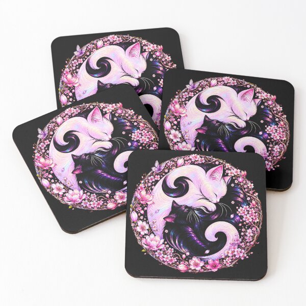 Item preview, ⚖️ PURRFECTLY BALANCED COLLECTION ⚖️ - FOUR SEASONS CATS - Spring Blossom designed and sold by WheelieGdArt.