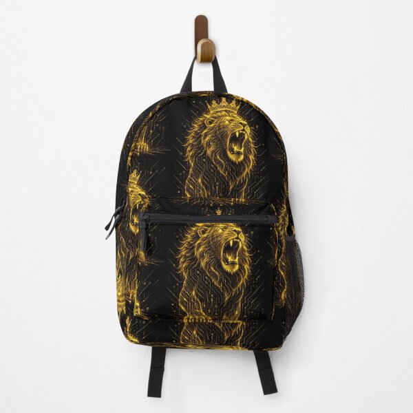 Item preview, Golden Lion King With Crown Cosmic Neon Art designed and sold by Ink-verse-.