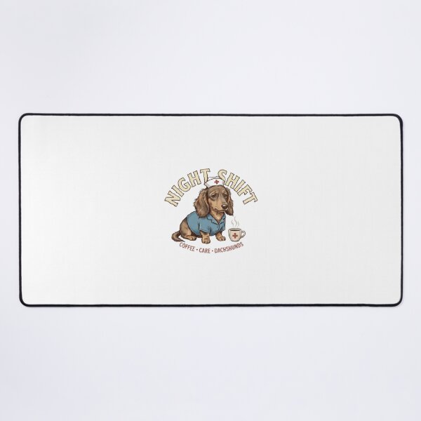 Item preview, Night Shift Nurse Dachshund designed and sold by FurryPrintLab-FurryPrintLabDesign.