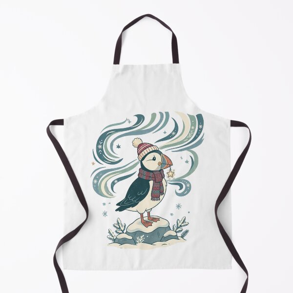 Item preview, Cozy Puffin Christmas Coastal Art / Puffin Lover / Nordic Coastal Christmas designed and sold by VibranPalette.