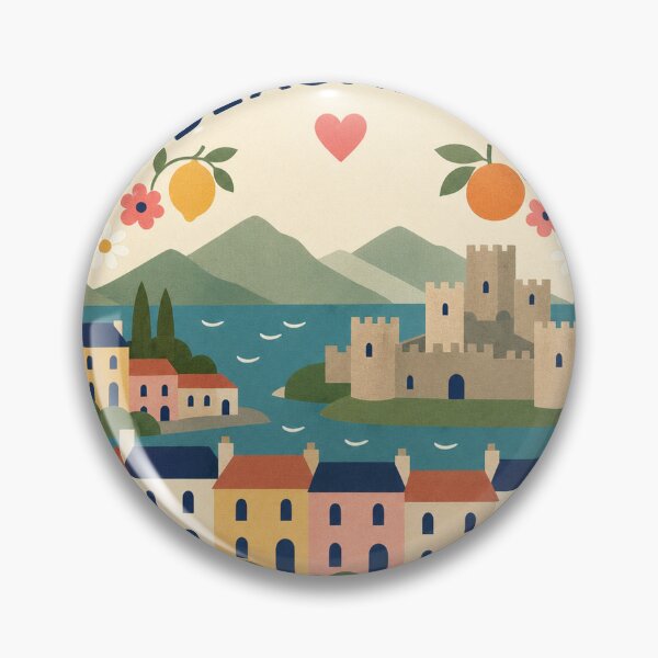 Item preview, Beaumaris Wales Travel Souvenir Modern Folk Art designed and sold by VisualArtsOasis.