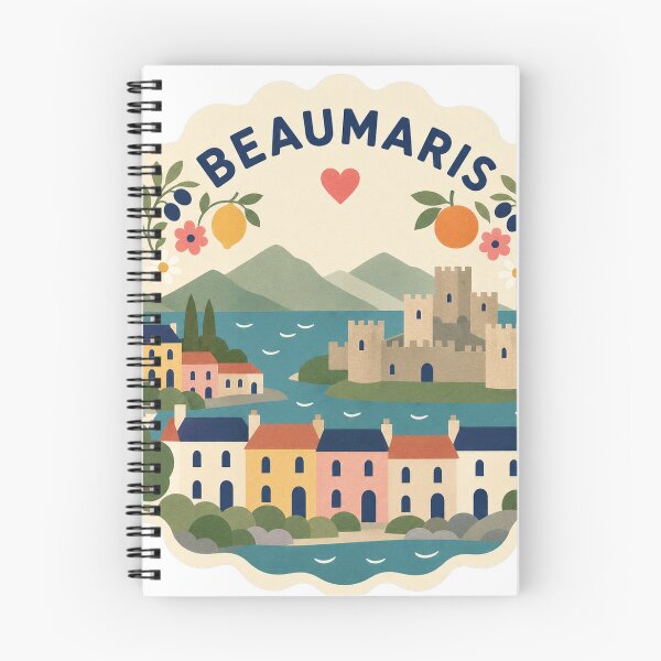 Item preview, Beaumaris Wales Travel Souvenir Modern Folk Art designed and sold by VisualArtsOasis.
