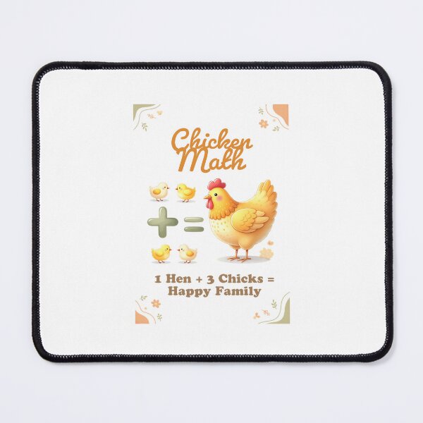 Item preview, Chicken Math Cute Cartoon Style designed and sold by Bennie Singh.